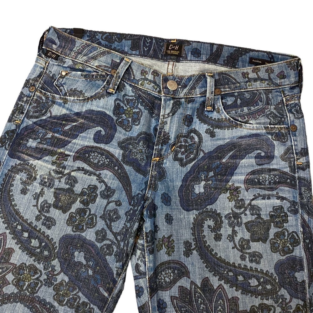 Citizens of humanity Avedon blue paisley skinny stretchy jeans size 28 women's - Picture 2 of 9